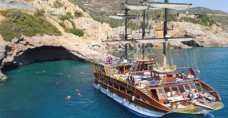 Alanya: Catamaran Boat Tour with Snorkeling with Lunch - The three caves and what to expect at each one