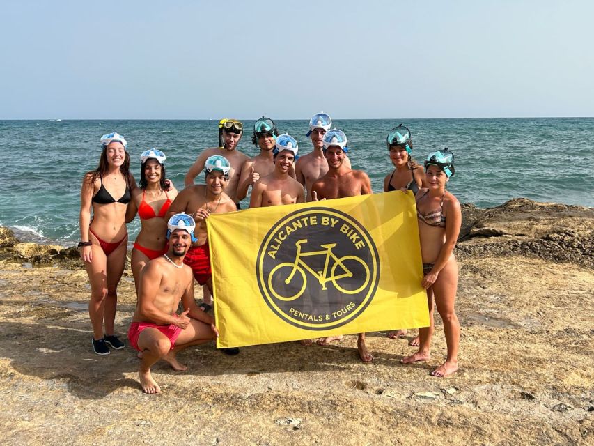 Alicante: Calas and Beaches E-Bike Tour with Snorkeling - Snorkeling with fish, rocks, and underwater plants