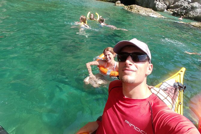 Amalfi Coast : Kayak-Snorkeling tour Pandora Cave & Hidden beach - Safety, weather, and group size