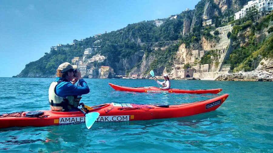 Amalfi Coast: Kayak Tour with Snorkeling and Grottoes Visit - The beach stop: snorkeling, swimming, and fruit