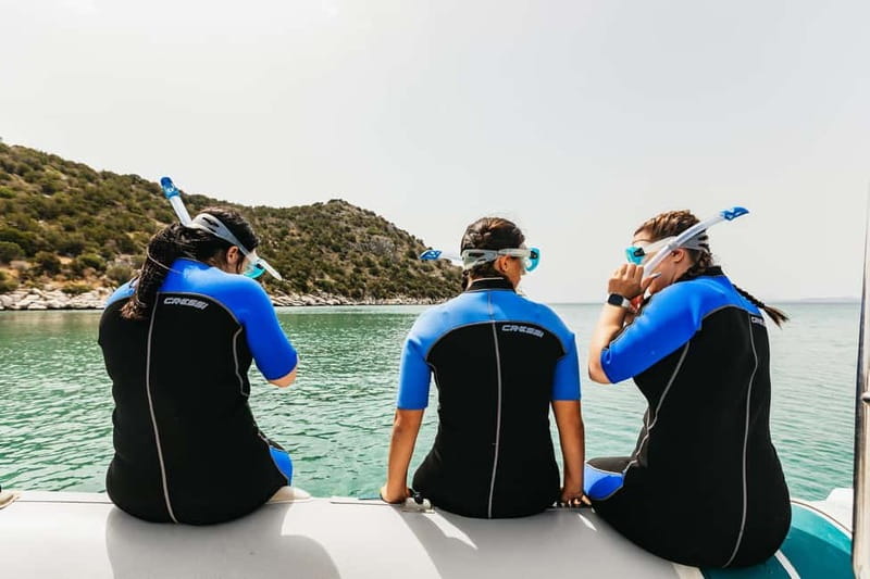 Athens, Nea Makri: Guided Small Group Snorkeling Boat Trip - Schinias Bay, beach time, and a second swim