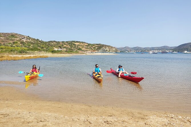 Athens Riviera: Sea Kayak and Snorkeling Adventure with Picnic - Learning to handle a tandem sea kayak