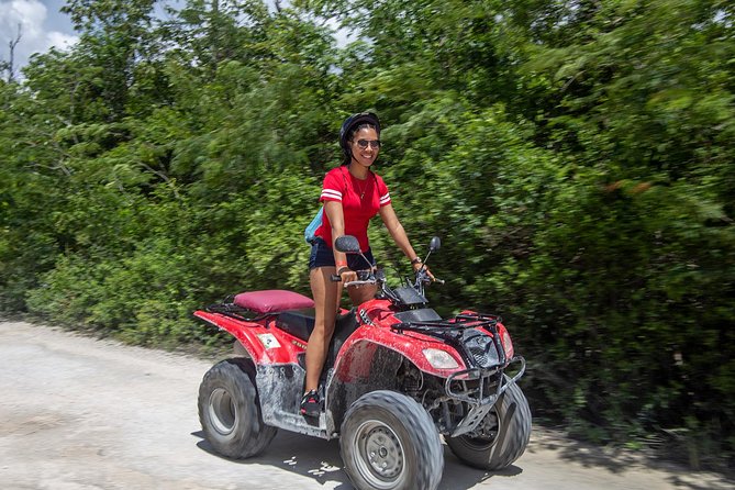 ATV Mud Kicking and Snorkeling by Boat in Cozumel - Riding inland toward El Cedral