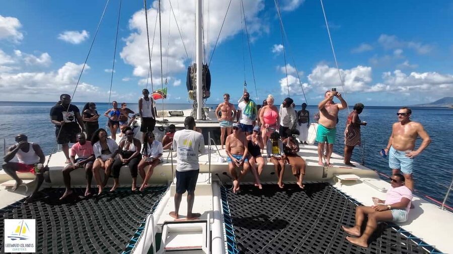 Basseterre: St Kitts 4-hour Catamaran Snorkel Cruise & Lunch - The Southeast Peninsula from the water