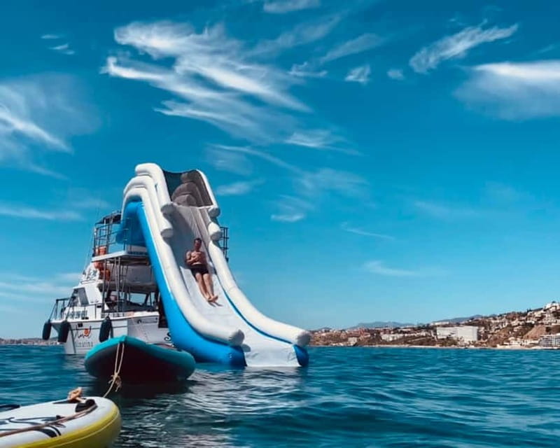 Benalmádena Boat Tour with Snorkeling, Water Slide and Lunch - Pickup from Torremolinos and Benalmádena