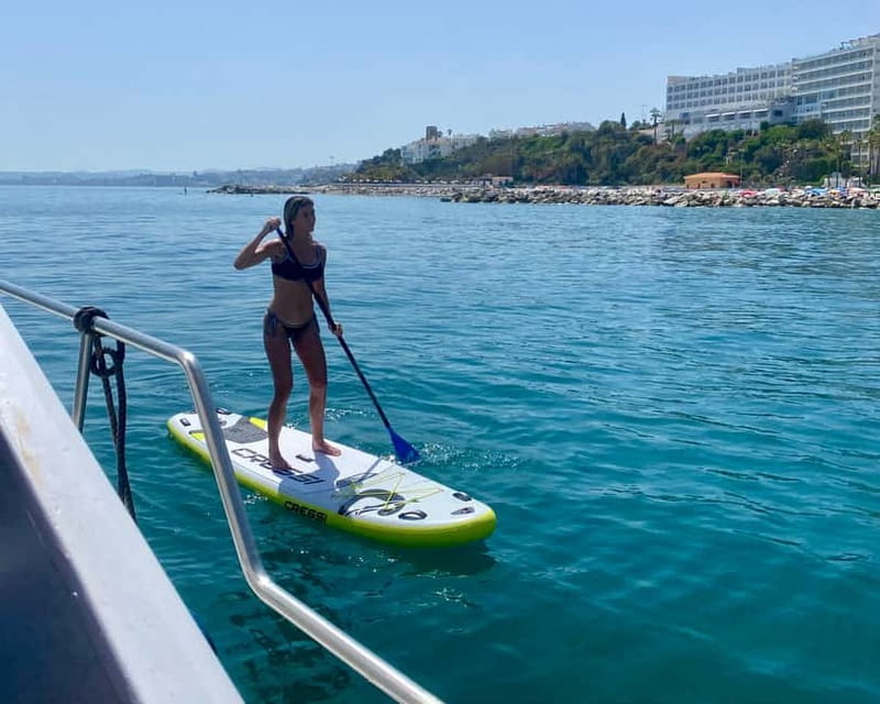 Benalmádena Boat Tour with Snorkeling, Water Slide and Lunch - Dolphin watching along the Costa del Sol