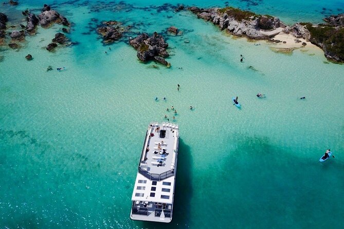 Bermuda Sundeck Sightseeing and Snorkel Experience - A power catamaran with room for sun and shade