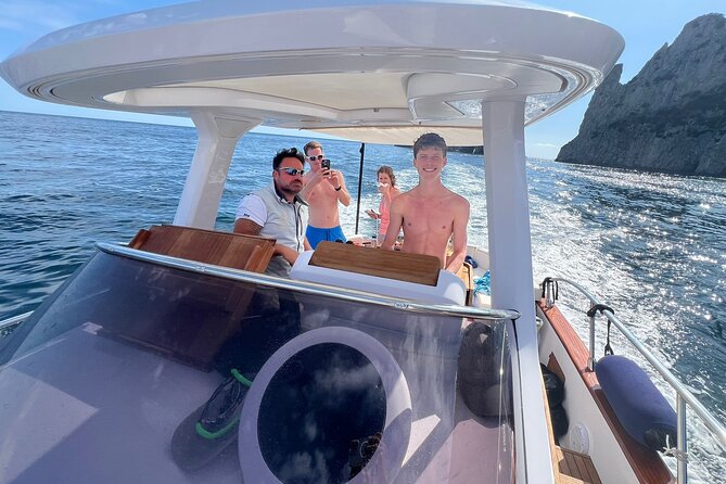 Blue Grotto and Capri Boat Tour with Aperitivo Swim and Snorkel - Faraglioni, Malaparte, and the eastern coast