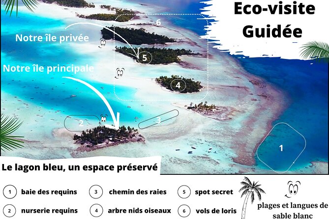 BLUE LAGOON | Eco-tour | Snorkeling Avatoru | Secret Green Lagoon - The main motu, beaches, and shark nurseries