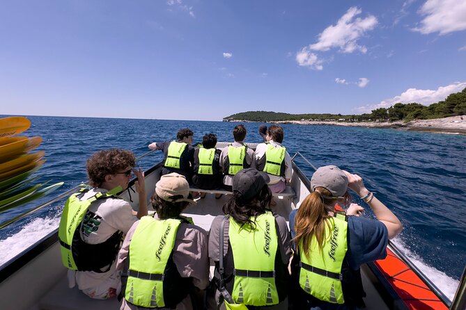 BOAT & KAYAK! Sea Adventure - Snorkeling & Cliff Jumps - Swimming, goggles, and the hidden beach stop