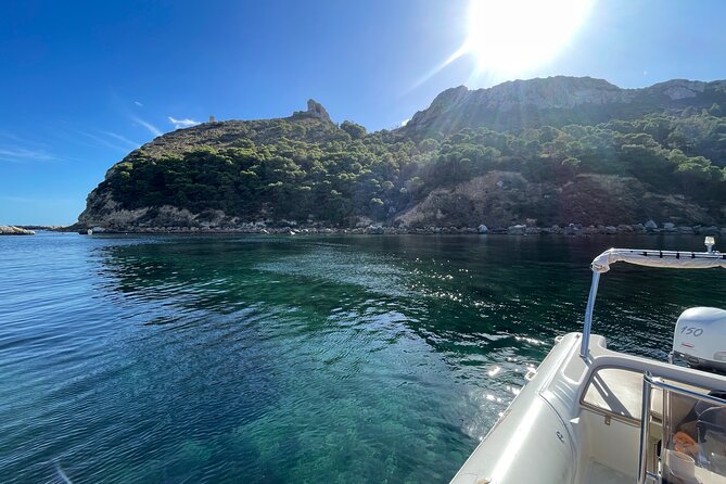 Boat Tour at Devil's Saddle: 4 Swim Stops, Snorkeling & Prosecco - Cala Fighera: clear water and a more secluded feel