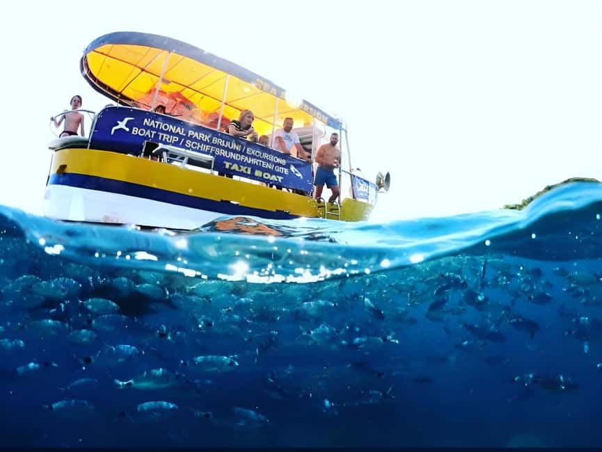 Boat Trip – Coastal Tour from Fažana to Pula and snorkelling - The 45-minute cruise toward Pula