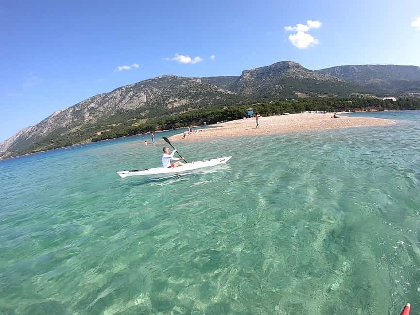 Bol: Zlatni Rat Beach Kayak Tour with Snorkeling - Caves, coves, and a small blue cave
