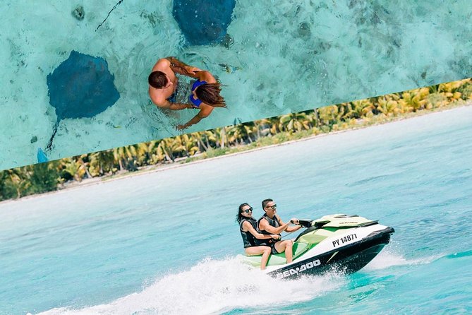Bora Bora Jet Ski Tour, & Eco Shark / Ray Snorkel Cruise - The morning jet ski route around Bora Bora