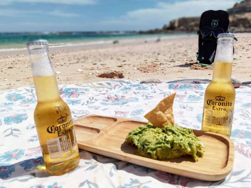 Cabo: Hidden Beach Day with Snorkeling in the Sea of Cortez - Walking the rock path to the sand