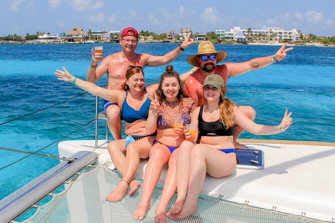 Cancún Catamaran to Isla Mujeres + Snorkel, Open Bar & Lunch - The catamaran ride and onboard mood