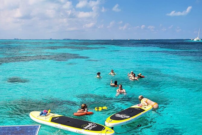 Cancun to Isla Mujeres Private Catamaran Cruising Snorkeling Fun! - The final swim and return sail