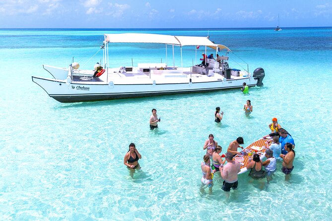 Catamaran Snorkeling to El Cielo and The Money Bar Beach Club - Drinks, ceviche, and the floating picnic