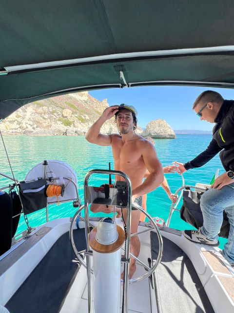 Catamaran tour, swimming, snorkeling, and a Prosecco toast - The first views across the Golfo degli Angeli