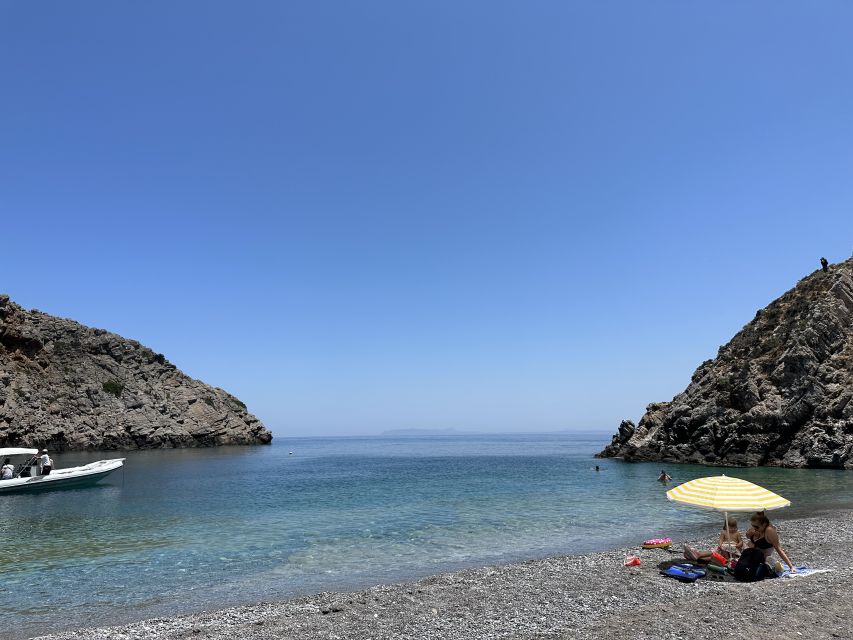 Chania: Menies Beach & Chironisia Bay Cruise with Snorkeling - Group size, families, and swimming ability