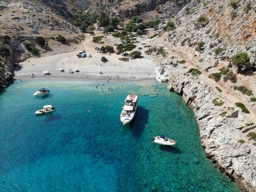 Chania: Menies Beach & Chironisia Bay Cruise with Snorkeling - Starting at Kolymbari harbor