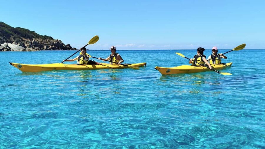 Chia: kayak tour to Tuerredda with snorkeling - From Capo Malfatano toward Tuerredda Island