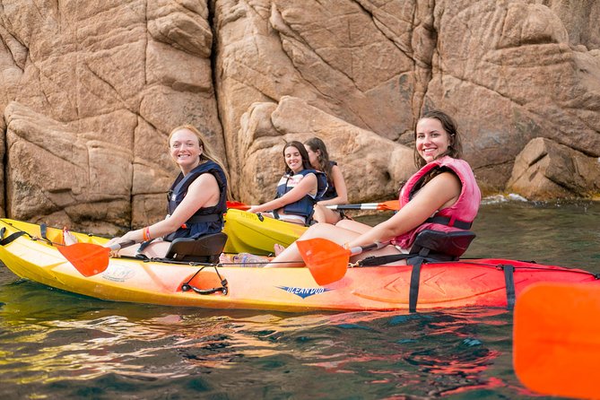 Costa Brava Kayak & Snorkel Tour + Picnic from Barcelona - The Platja d’Aro launch and safety briefing