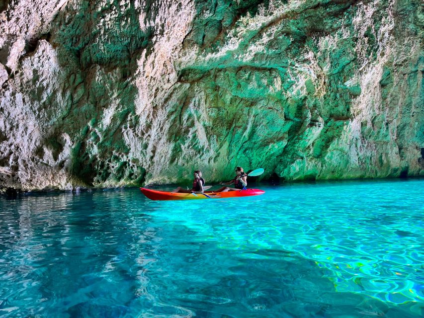Cova dels Orguens: Cave Exploring Kayak & Snorkel Tour - Cala el Pom and the return to Portixol