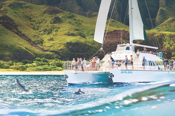 Deluxe Na Pali Morning Snorkel Tour on the Lucky Lady - Snorkeling, swimming, and the waterslide