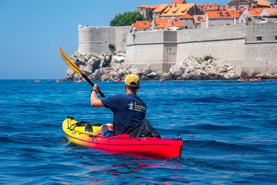 Dubrovnik: 2- or 3-Hour Morning Sea Kayaking & Snorkel Tour - Paddling below the Dubrovnik City Walls