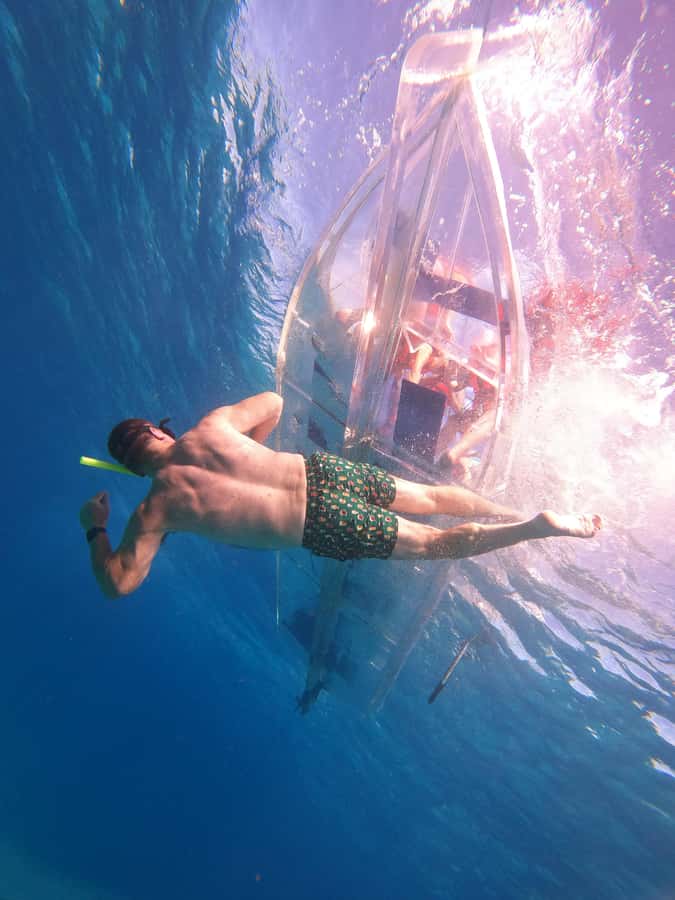 From Cozumel: Invisible Boat Snorkeling Tour - Meeting at the ClearBoat office near the ports
