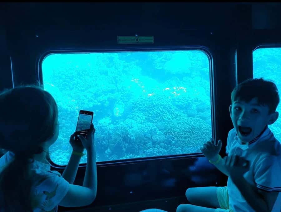 From El Gouna: Royal Seascope Submarine with Snorkel Stop - The 10 to 15 minute cruise to the reef