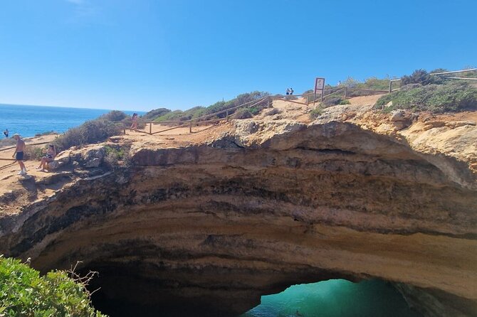 From Faro: Benagil Hiking Cliffs and the 4 Treasure Experience - Looking down into Benagil Cave
