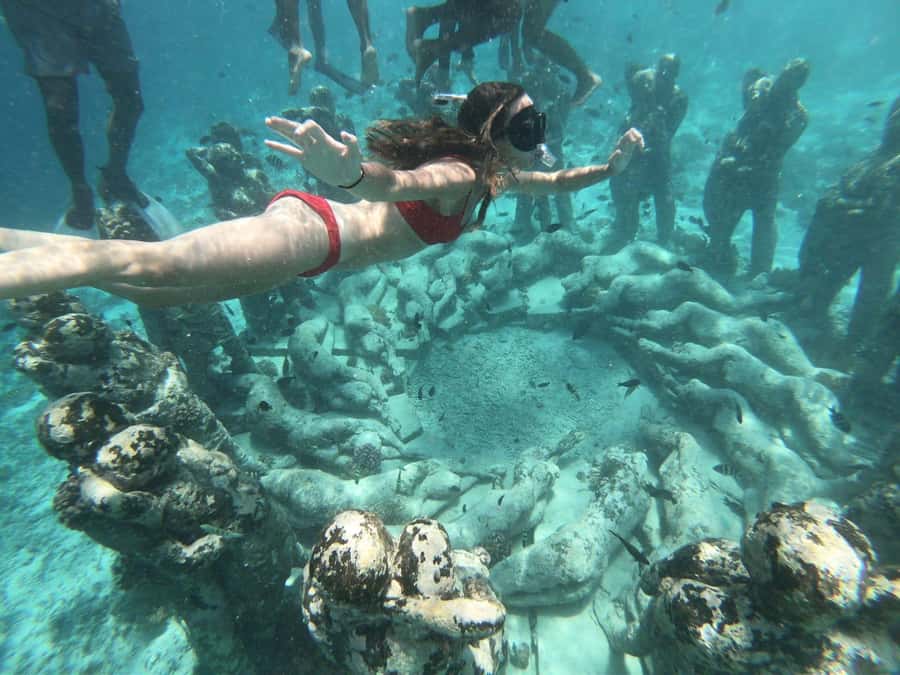 From Gili Air/Trawangan: Glass-Bottom Boat with Snorkeling - Three main stops, with different underwater scenes