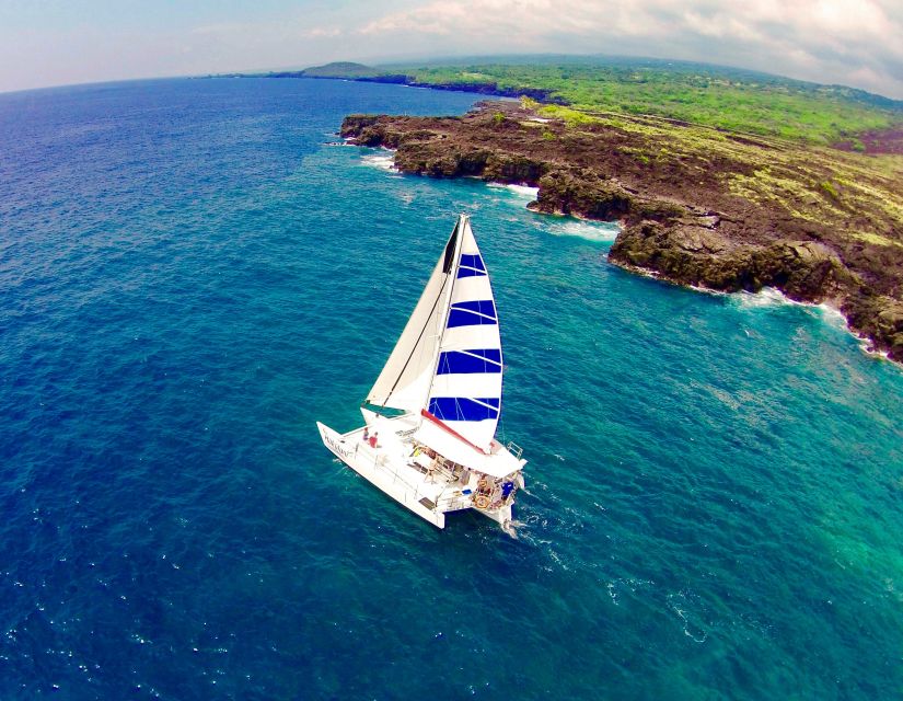 From Keauhou Bay: Snorkel Cruise to Captain Cook's Monument - The Kona coast ride before the snorkel