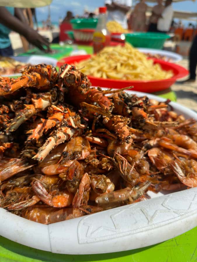 From Paje/Jambian: Safari Blue Snorkelling with Lunch - Island lunch with seafood, fruit and ocean air