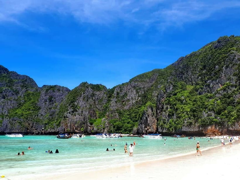 From Phi Phi: Maya Bay HalfDay Longtail Boat with Snorkeling - Swimming and snorkeling at Pileh Lagoon