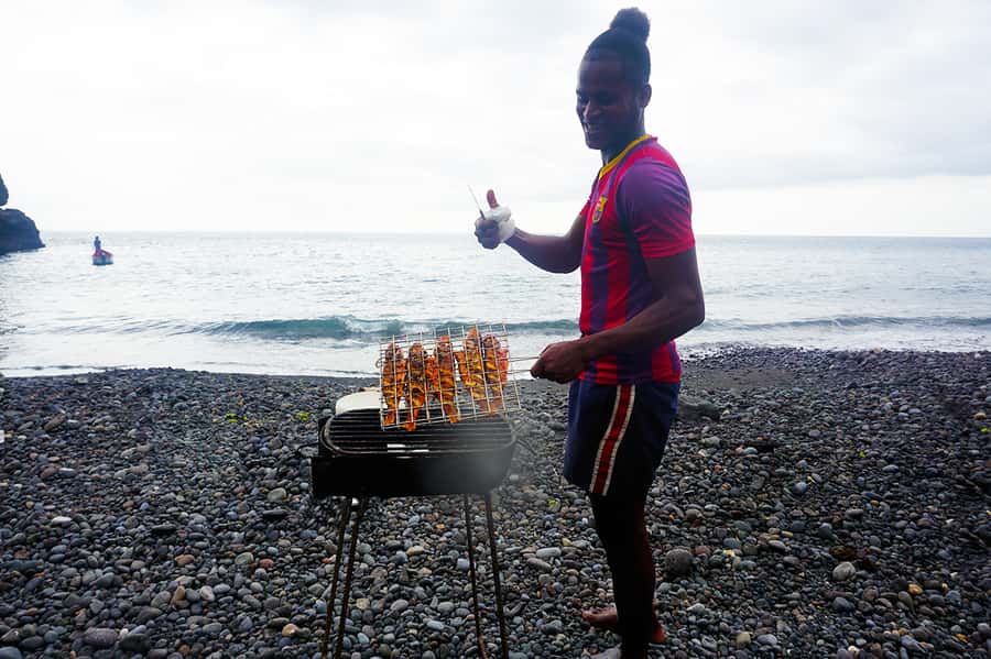 From Praia: Boat Trip, Snorkeling, Cave & BBQ on the Beach - Ribeira da Barca and the 30-minute fishing boat