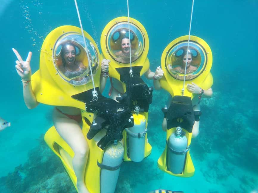 From Punta Cana: ScubaDoo, Snorkel & Glass Bottom Boat Tour - Snorkeling beside the El Niño platform