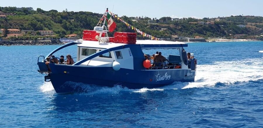 From Tropea: Capo Vaticano boat tour with snorkel & aperitif - Returning toward Tropea Beach