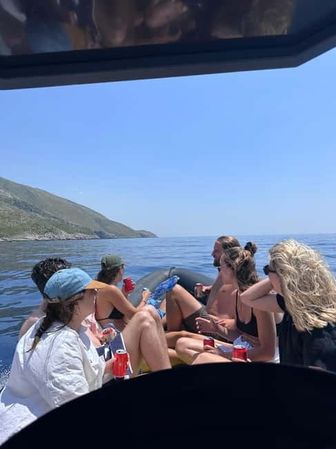 From Vlore: Haxhi Ali Cave Speedboat Tour with Snorkeling - From Cuba Libre Bar to the Karaburun coast