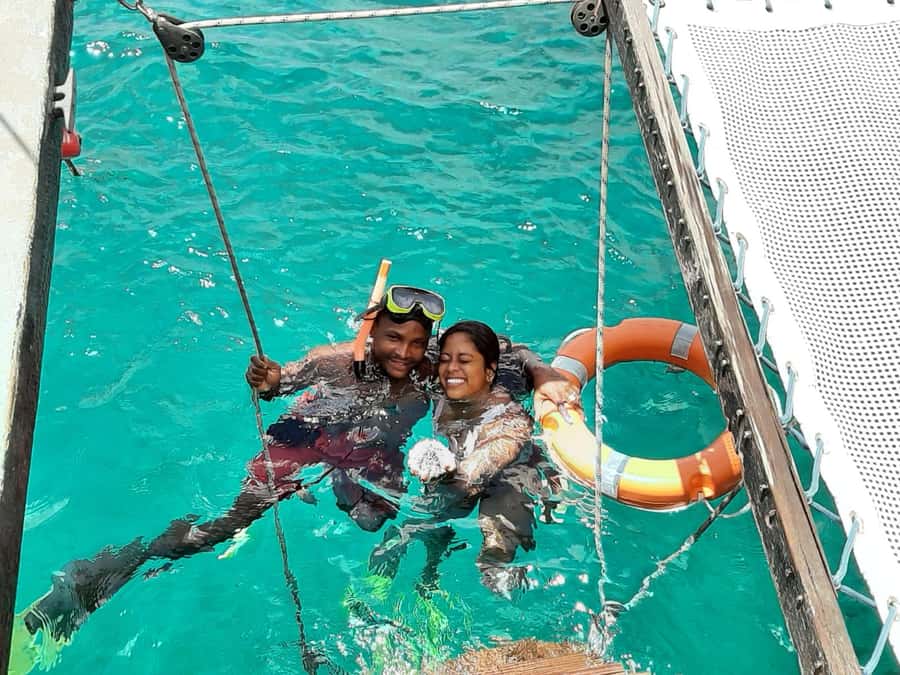 Grenada: Sailing and Snorkeling To the Underwater Sculpture - Sailing north from Grand Anse Beach