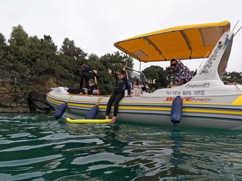 Heraklion: Boat Safari with guided snorkeling/diving tour. - A short speedboat ride along Crete’s coast
