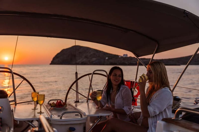 Heraklion: Sunset Sailing Cruise Dia Island with Snorkeling - Sailing from Heraklion toward Dia Island