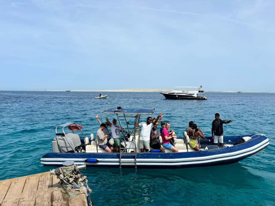 Hurghada: 6 Islands Tour with Dolphin Watching & Snorkelling - Magawish Island and the middle-of-nowhere pool