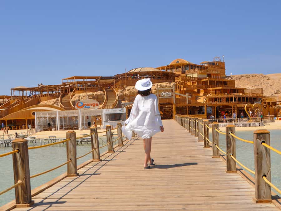 Hurghada: Premium Orange Island Cruise with Lunch & Transfer - Orange Bay first, then the reefs