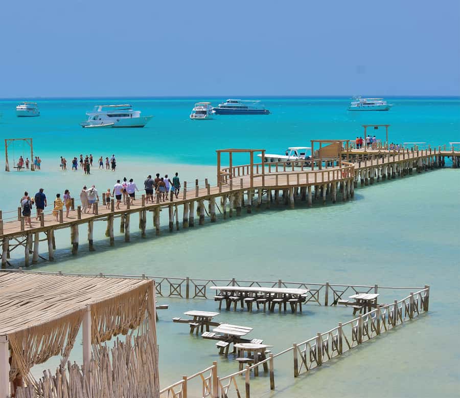 Hurghada: Premium Orange Island Cruise with Lunch & Transfer - Two reef stops with close supervision