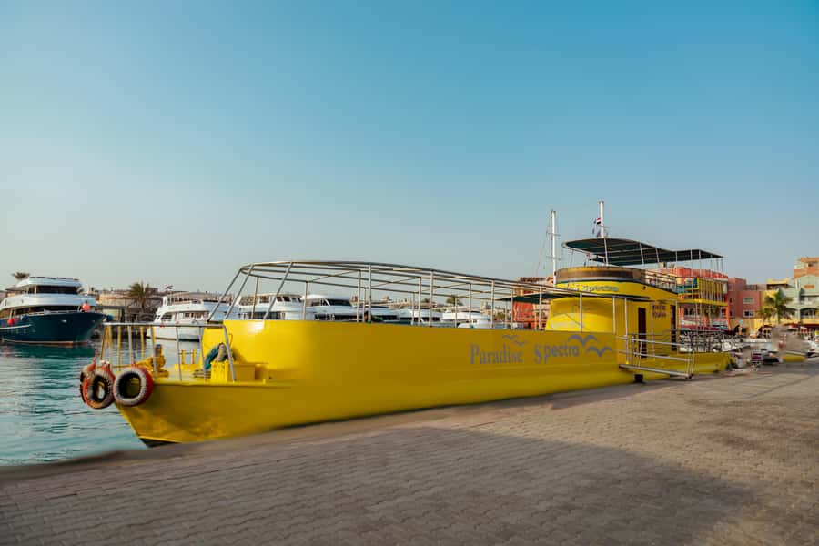 Hurghada: Semi-Submarine Boat Tour w/ Snorkeling & Transfer - The lower deck and its underwater windows