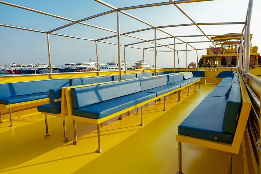 Hurghada: Semi-Submarine Boat Tour w/ Snorkeling & Transfer - Time to relax on deck