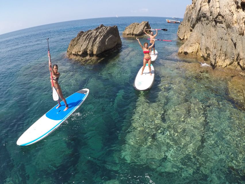 Ibiza: SUP & Snorkel Boat Tour with Caves, Drinks & Photos - Starting at San Antonio’s yacht club